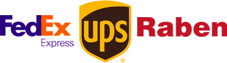 Unsere Versanddienstleister FedEx UPS und Raben